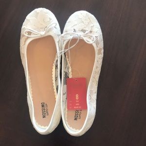 White Lace flats - NEW with tags